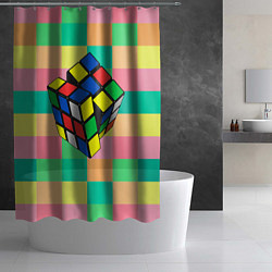 Шторка для душа Кубик Рубика, цвет: 3D-принт — фото 2