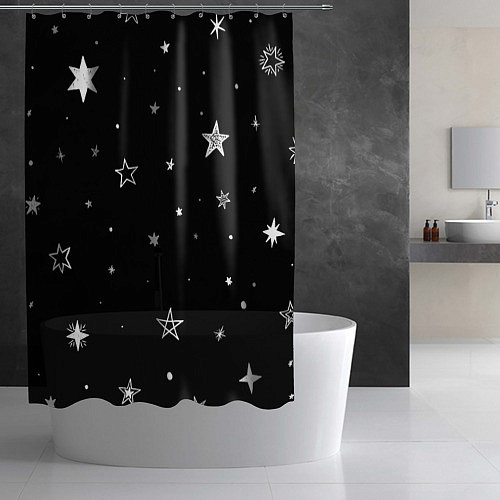 Шторка для ванной Все звезды нашей вселенной / 3D-принт – фото 2