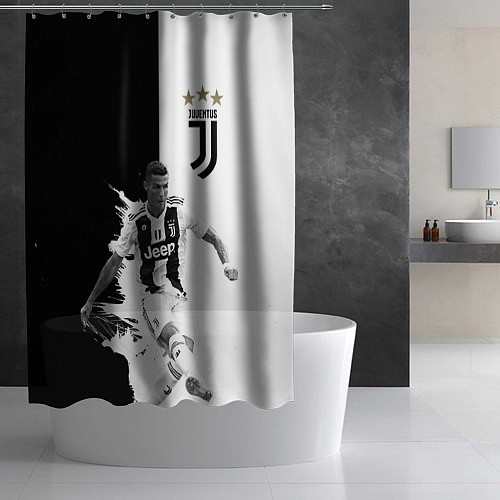 Шторка для ванной Cristiano Ronaldo / 3D-принт – фото 2