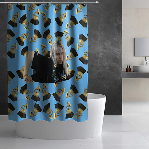 Шторка для ванной Billie Eilish Grammy / 3D-принт – фото 2