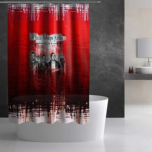 Шторка для ванной Three Days Grace / 3D-принт – фото 2