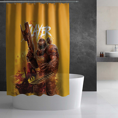 Шторка для ванной Doom Slayer / 3D-принт – фото 2