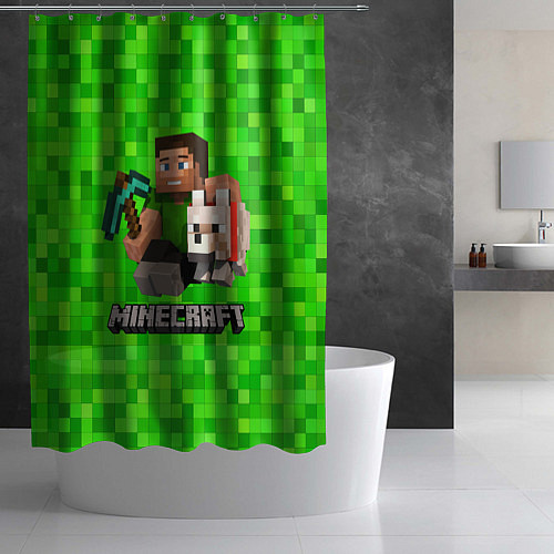 Шторка для ванной MINECRAFT / 3D-принт – фото 2