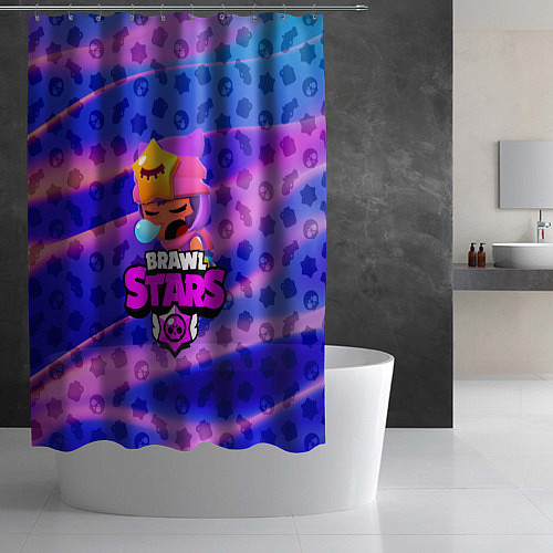 Шторка для ванной BRAWL STARS:SANDY / 3D-принт – фото 2