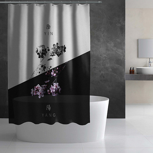 Шторка для ванной YinYang / 3D-принт – фото 2
