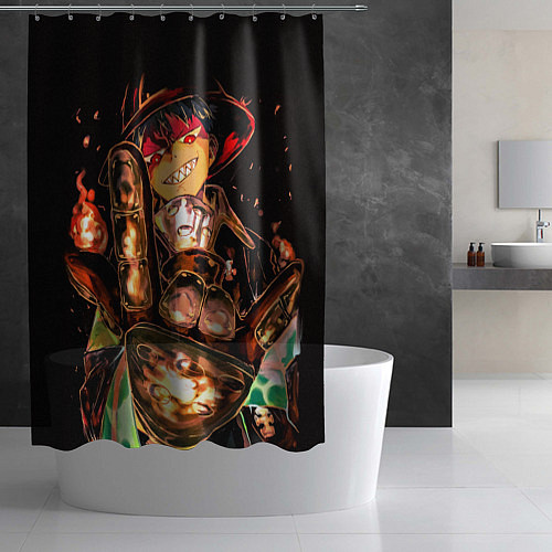 Шторка для ванной Пламенная бригада пожарных / 3D-принт – фото 2