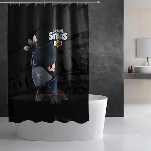 Шторка для ванной Brawl Stars Crow Ворон / 3D-принт – фото 2
