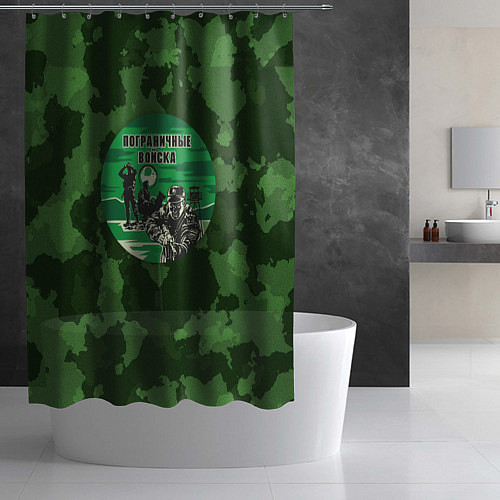 Шторка для ванной Пограничные Войска / 3D-принт – фото 2