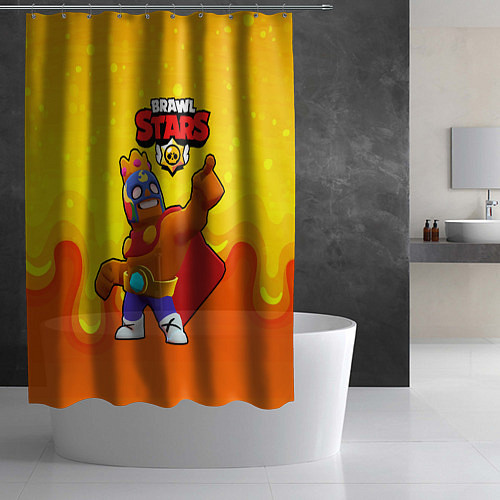 Шторка для ванной Эль Примо brawl stars / 3D-принт – фото 2