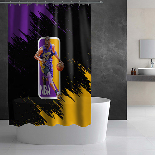 Шторка для ванной LA LAKERS KOBE BRYANT / 3D-принт – фото 2