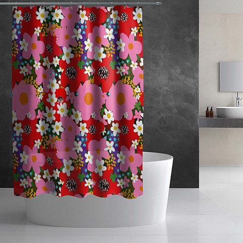 Шторка для ванной Flowers / 3D-принт – фото 2
