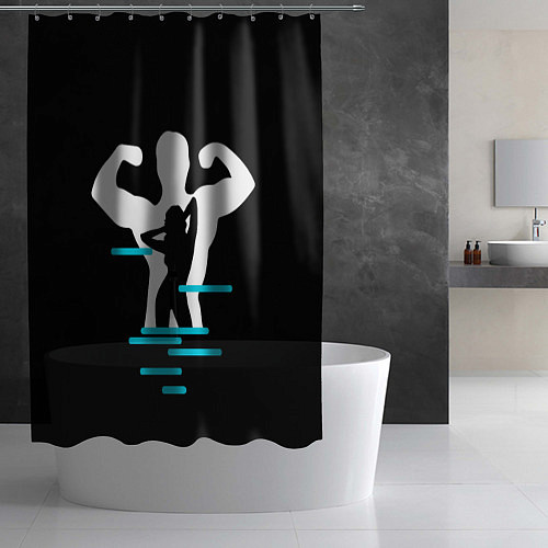 Шторка для ванной Титан / 3D-принт – фото 2