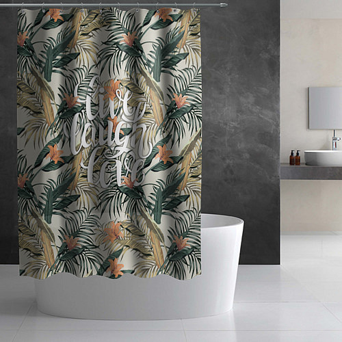 Шторка для ванной Live laugh love / 3D-принт – фото 2