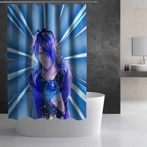 Шторка для ванной Аниме Роза / 3D-принт – фото 2