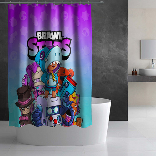 Шторка для ванной BRAWL STARS / 3D-принт – фото 2
