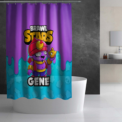 Шторка для ванной BRAWL STARS GENE / 3D-принт – фото 2
