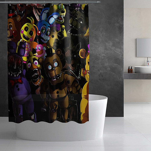 Шторка для ванной Five Nights At Freddy's / 3D-принт – фото 2