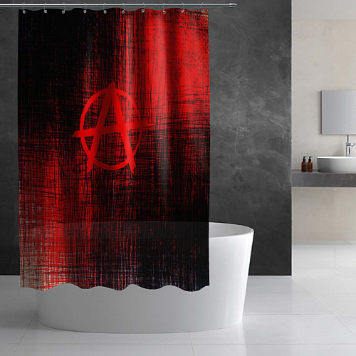 Шторка для ванной АНАРХИЯ / 3D-принт – фото 2