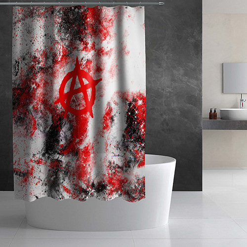 Шторка для ванной АНАРХИЯ / 3D-принт – фото 2