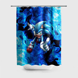 Шторка для душа Blue Sonic, цвет: 3D-принт
