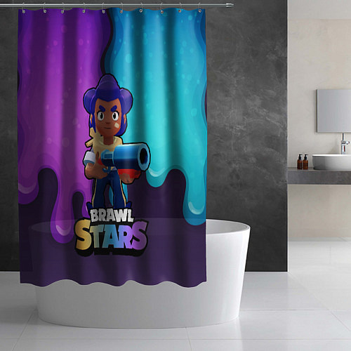 Шторка для ванной Brawl stars Шелли / 3D-принт – фото 2