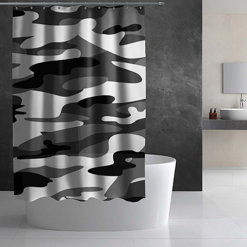 Шторка для ванной Камуфляж Sabaton без лого / 3D-принт – фото 2