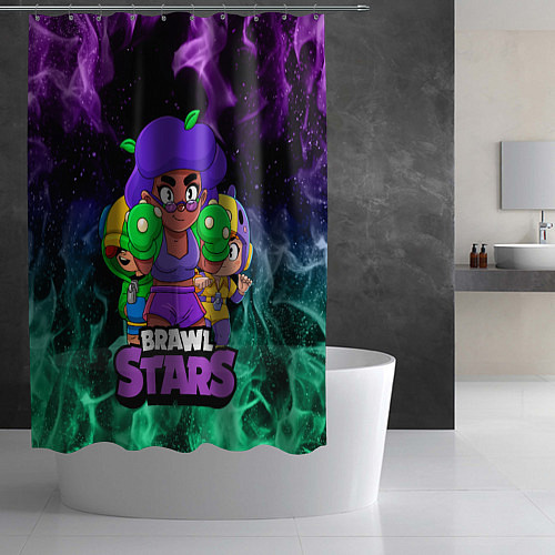 Шторка для ванной BRAWL STARS ROSA / 3D-принт – фото 2