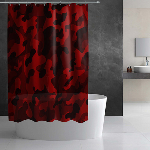 Шторка для ванной RED MILITARY / 3D-принт – фото 2