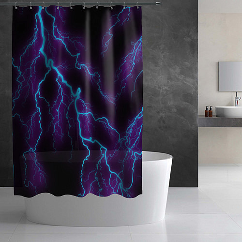 Шторка для ванной МОЛНИЯ / 3D-принт – фото 2