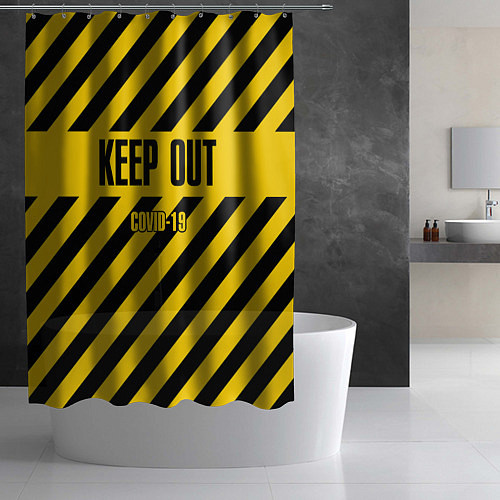 Шторка для ванной Keep out / 3D-принт – фото 2