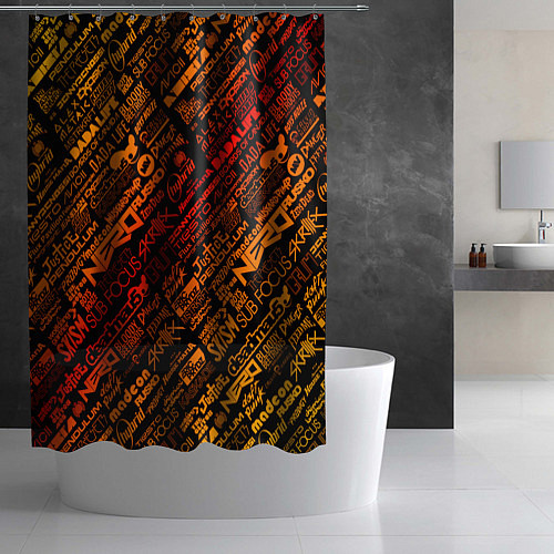 Шторка для ванной Музыкальные бренды / 3D-принт – фото 2