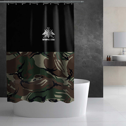Шторка для ванной Пограничные Войска камуфляж / 3D-принт – фото 2