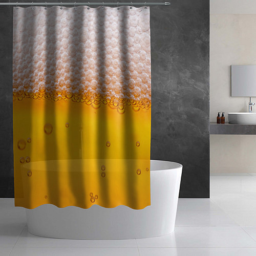 Шторка для ванной ЖИВОЕ ПЕННОЕ / 3D-принт – фото 2