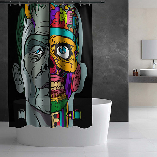Шторка для ванной Франкенштейн / 3D-принт – фото 2