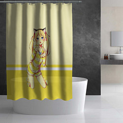 Шторка для душа Cat Girl, цвет: 3D-принт — фото 2