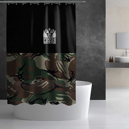 Шторка для ванной Russia камуфляж / 3D-принт – фото 2