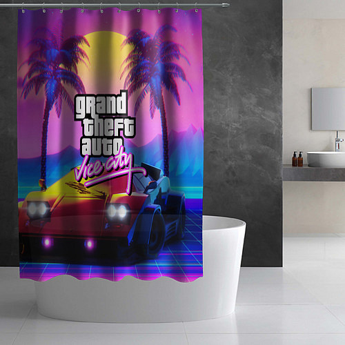 Шторка для ванной GTA 2020 / 3D-принт – фото 2