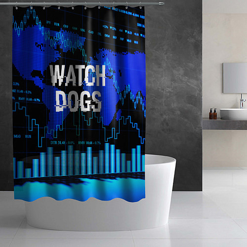 Шторка для ванной Watch Dogs / 3D-принт – фото 2