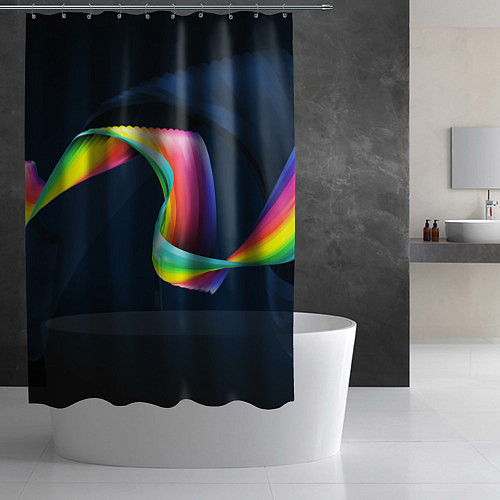 Шторка для ванной OPTICAL ABSTRACT / 3D-принт – фото 2