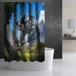 Шторка для душа HORIZON ZERO DAWN, цвет: 3D-принт — фото 2