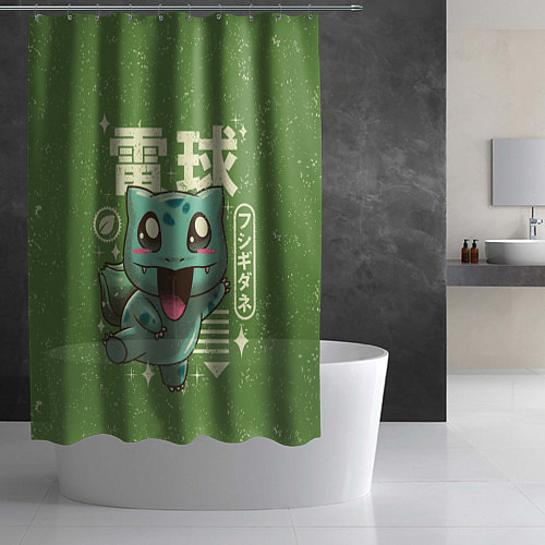 Шторка для ванной Bulbasaur / 3D-принт – фото 2