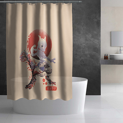 Шторка для ванной Mewtwo / 3D-принт – фото 2