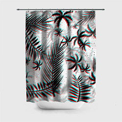 Шторка для ванной ПАЛЬМЫ TROPICAL GLITCH