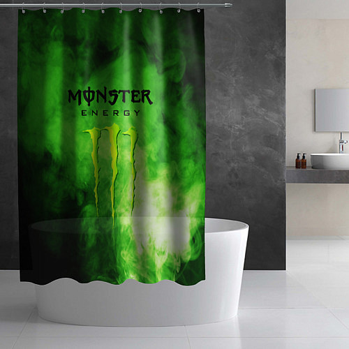Шторка для ванной MONSTER ENERGY / 3D-принт – фото 2