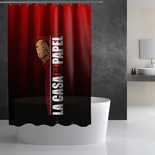 Шторка для ванной Бумажный дом / 3D-принт – фото 2