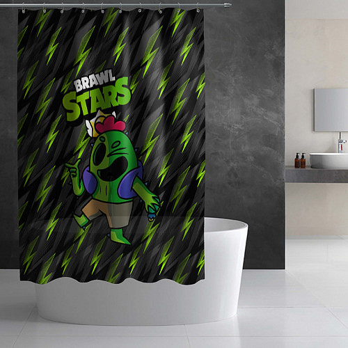 Шторка для ванной Спайк brawl stars Spike / 3D-принт – фото 2