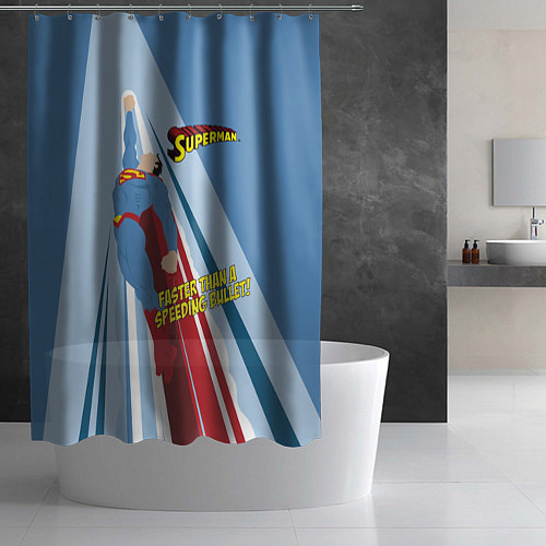 Шторка для ванной Faster than a speeding bullet! / 3D-принт – фото 2