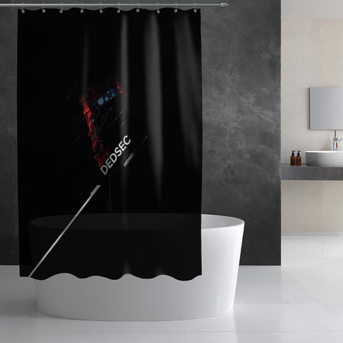 Шторка для ванной Dedsec / 3D-принт – фото 2