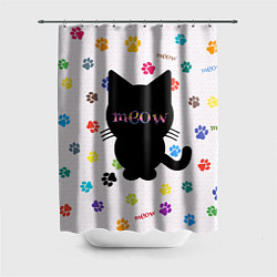 Шторка для душа Meow, цвет: 3D-принт