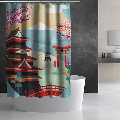 Шторка для ванной Tokyo / 3D-принт – фото 2